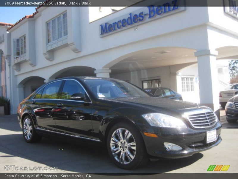 Black / Black 2009 Mercedes-Benz S 550 Sedan