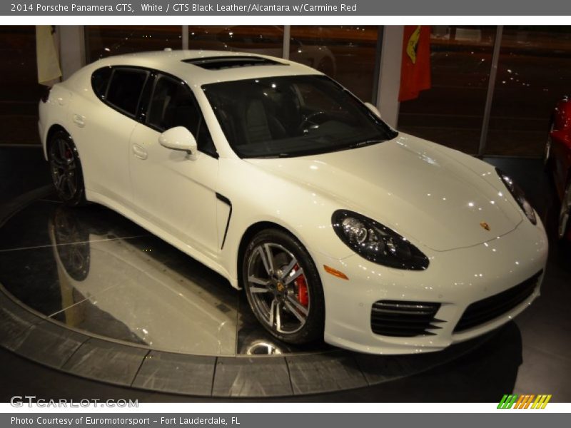 White / GTS Black Leather/Alcantara w/Carmine Red 2014 Porsche Panamera GTS