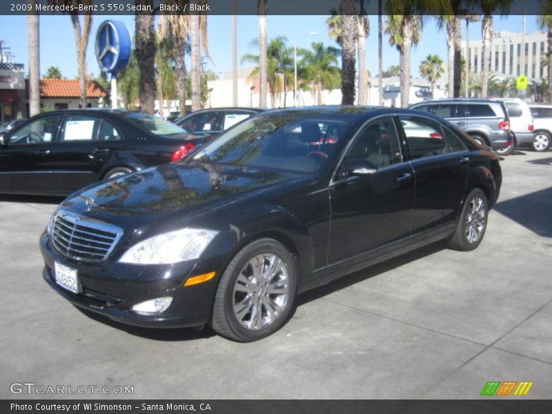 Black / Black 2009 Mercedes-Benz S 550 Sedan