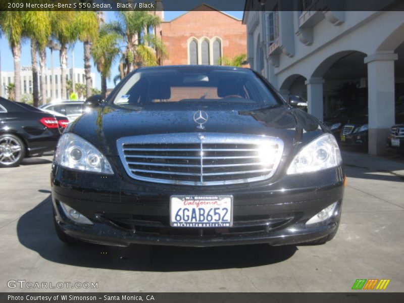 Black / Black 2009 Mercedes-Benz S 550 Sedan