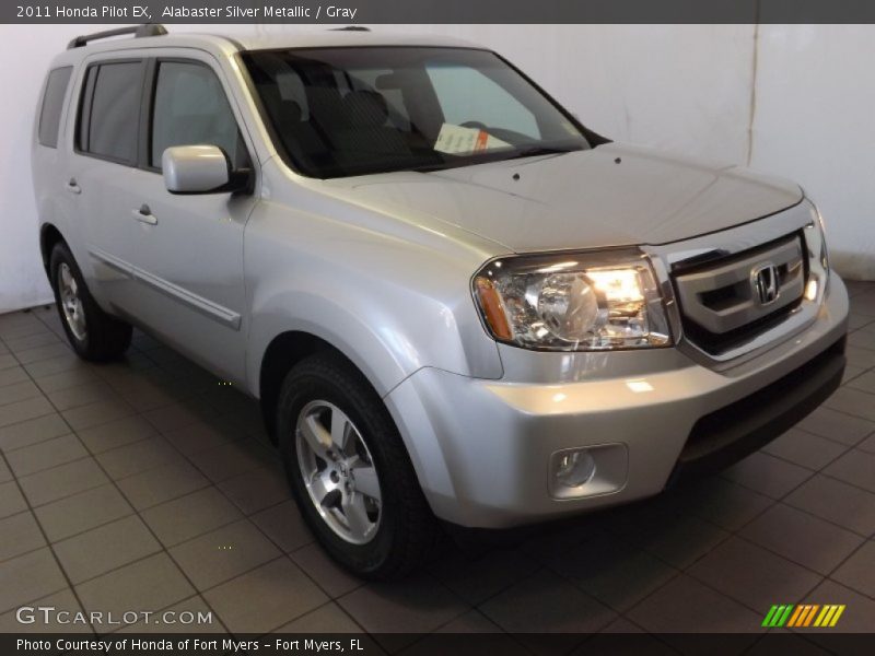 Alabaster Silver Metallic / Gray 2011 Honda Pilot EX