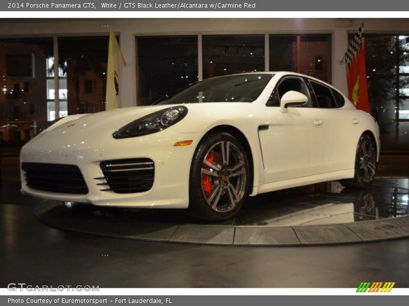 White / GTS Black Leather/Alcantara w/Carmine Red 2014 Porsche Panamera GTS