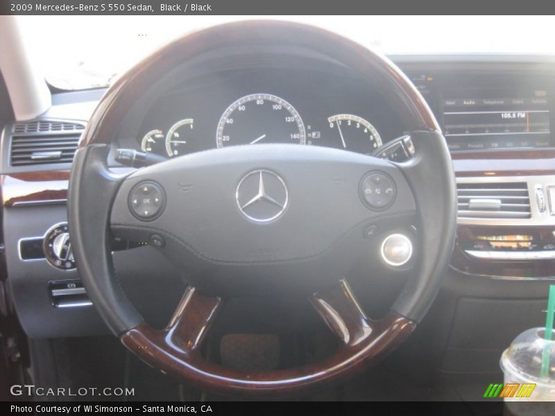 Black / Black 2009 Mercedes-Benz S 550 Sedan