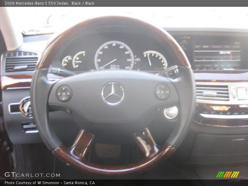 Black / Black 2009 Mercedes-Benz S 550 Sedan