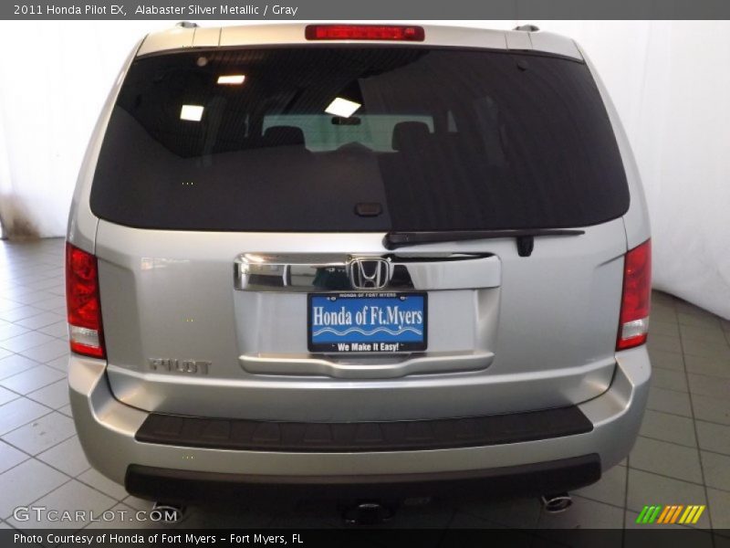Alabaster Silver Metallic / Gray 2011 Honda Pilot EX