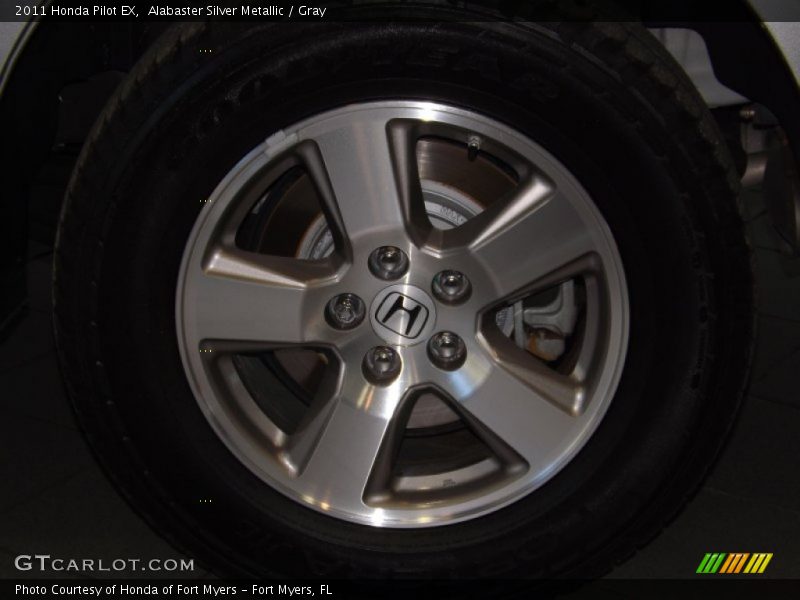 Alabaster Silver Metallic / Gray 2011 Honda Pilot EX