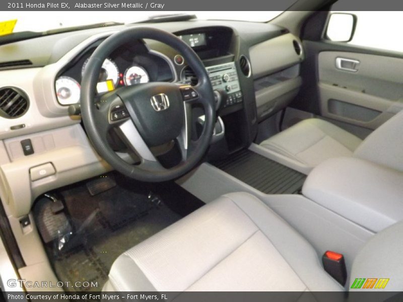 Alabaster Silver Metallic / Gray 2011 Honda Pilot EX