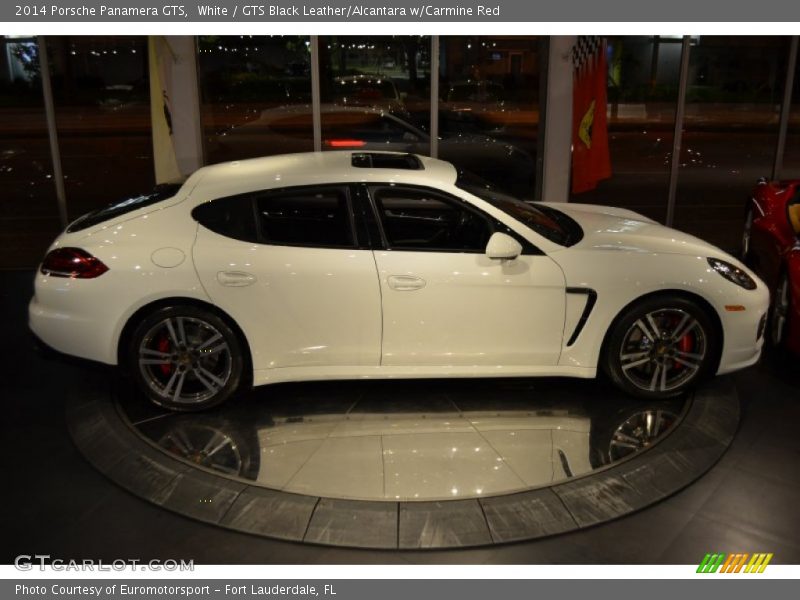 White / GTS Black Leather/Alcantara w/Carmine Red 2014 Porsche Panamera GTS