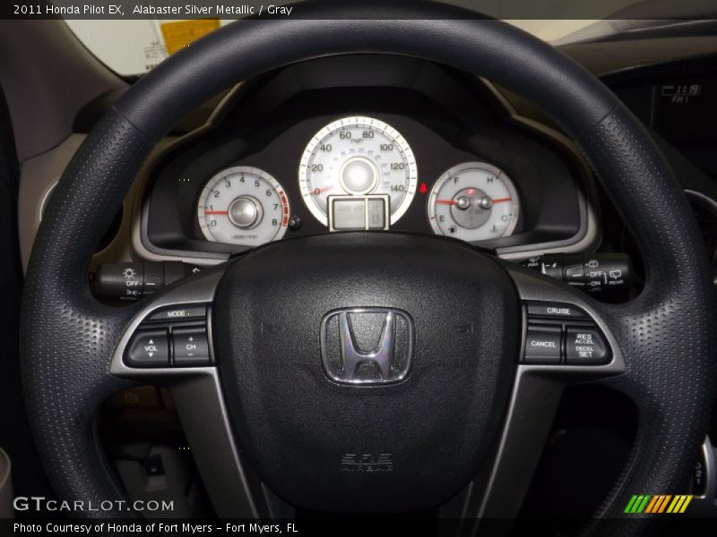 Alabaster Silver Metallic / Gray 2011 Honda Pilot EX