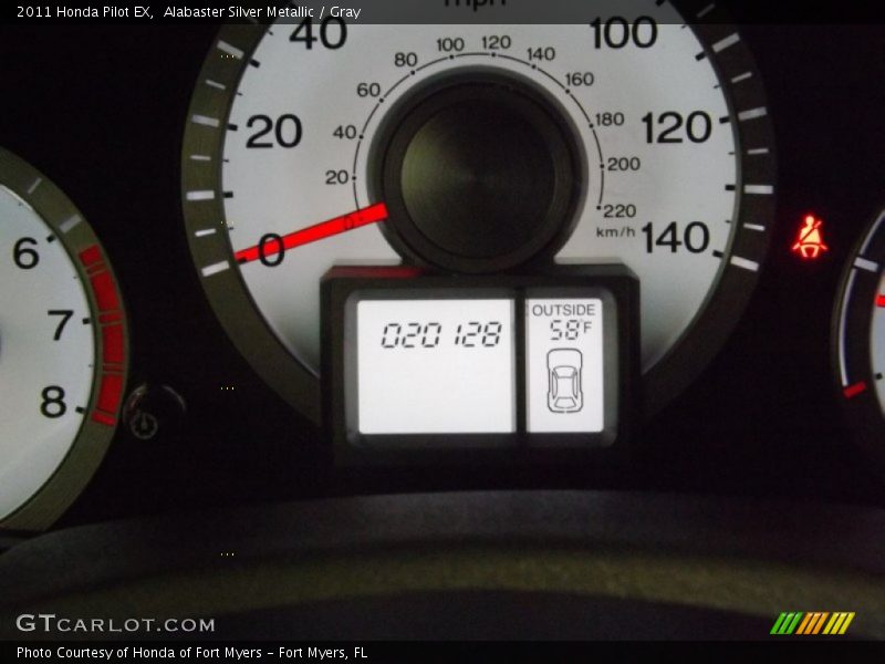 Alabaster Silver Metallic / Gray 2011 Honda Pilot EX