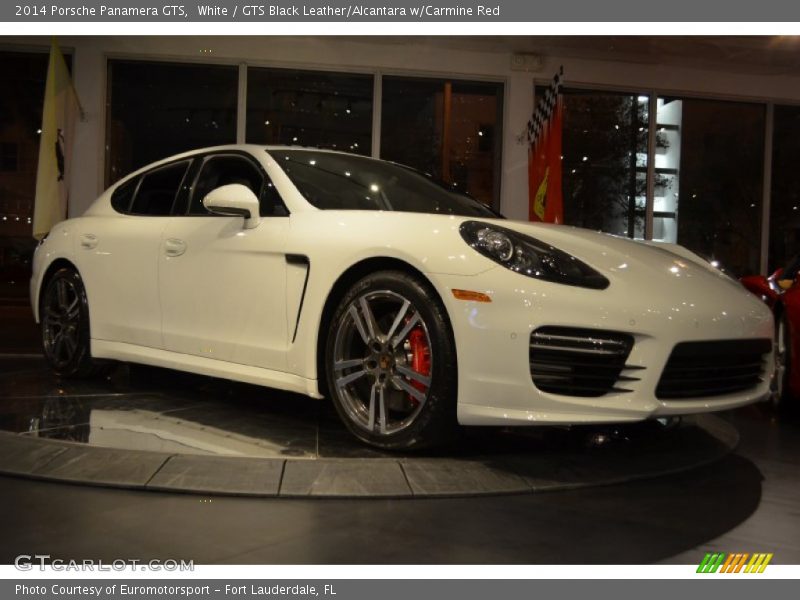 White / GTS Black Leather/Alcantara w/Carmine Red 2014 Porsche Panamera GTS