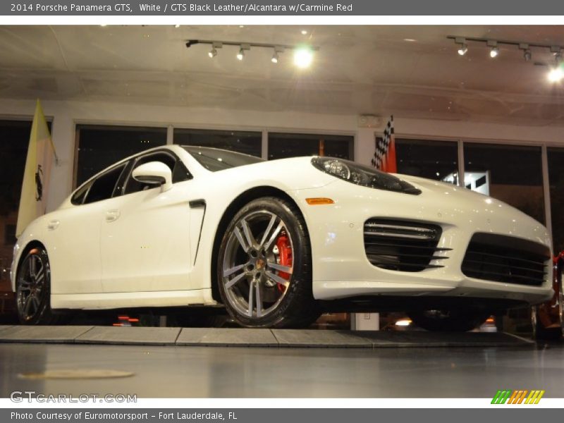 White / GTS Black Leather/Alcantara w/Carmine Red 2014 Porsche Panamera GTS