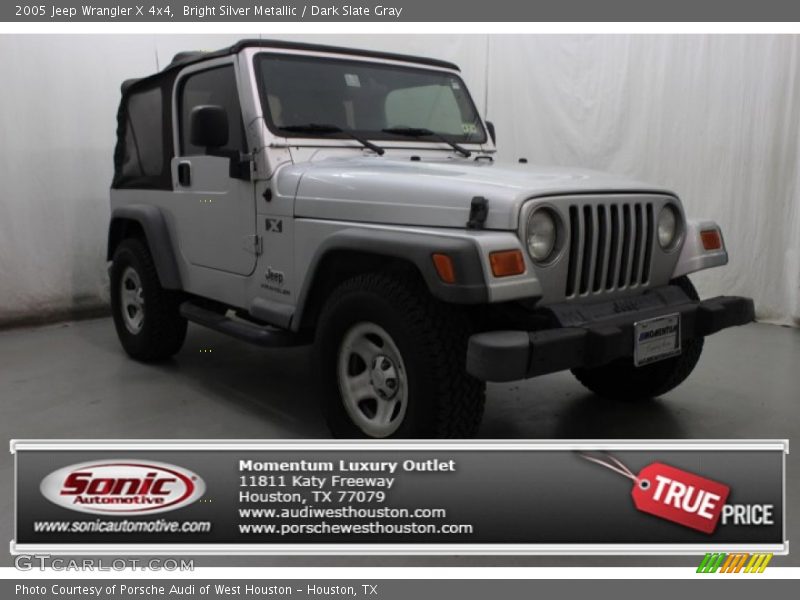 Bright Silver Metallic / Dark Slate Gray 2005 Jeep Wrangler X 4x4