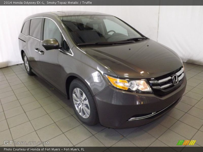 Smoky Topaz Metallic / Truffle 2014 Honda Odyssey EX-L
