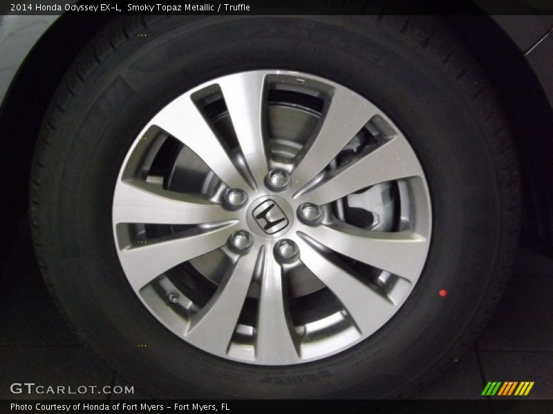 Smoky Topaz Metallic / Truffle 2014 Honda Odyssey EX-L