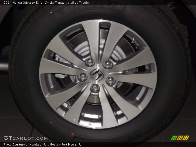 Smoky Topaz Metallic / Truffle 2014 Honda Odyssey EX-L