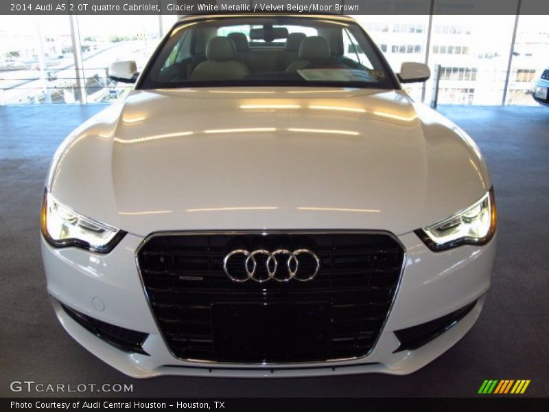 Glacier White Metallic / Velvet Beige/Moor Brown 2014 Audi A5 2.0T quattro Cabriolet