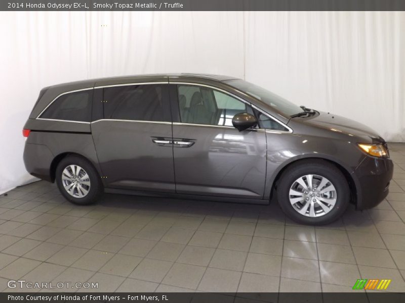 Smoky Topaz Metallic / Truffle 2014 Honda Odyssey EX-L