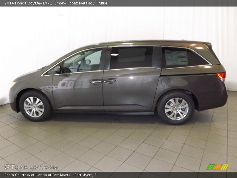 Smoky Topaz Metallic / Truffle 2014 Honda Odyssey EX-L