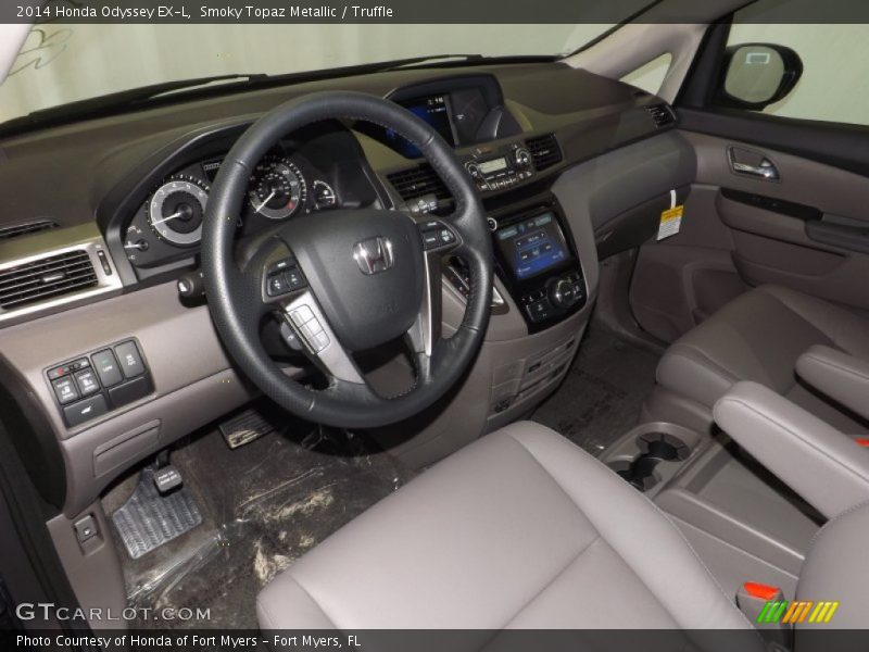 Smoky Topaz Metallic / Truffle 2014 Honda Odyssey EX-L