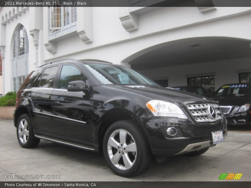 Black / Black 2011 Mercedes-Benz ML 350