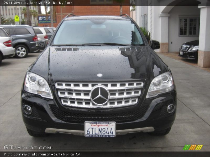 Black / Black 2011 Mercedes-Benz ML 350