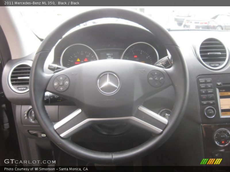 Black / Black 2011 Mercedes-Benz ML 350