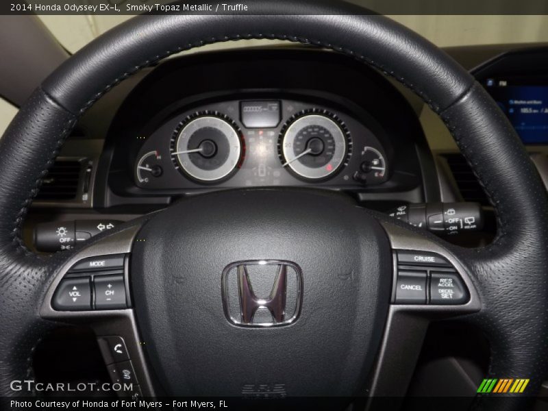Smoky Topaz Metallic / Truffle 2014 Honda Odyssey EX-L