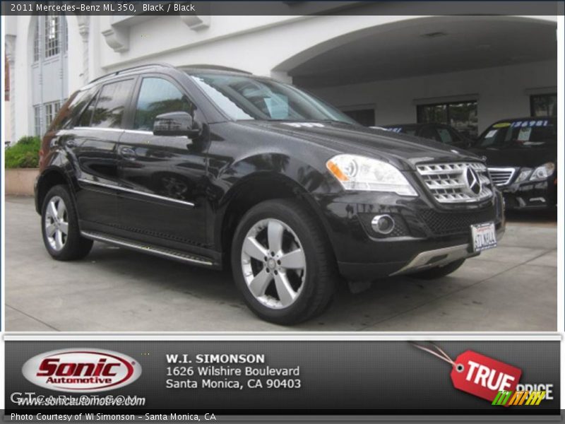 Black / Black 2011 Mercedes-Benz ML 350