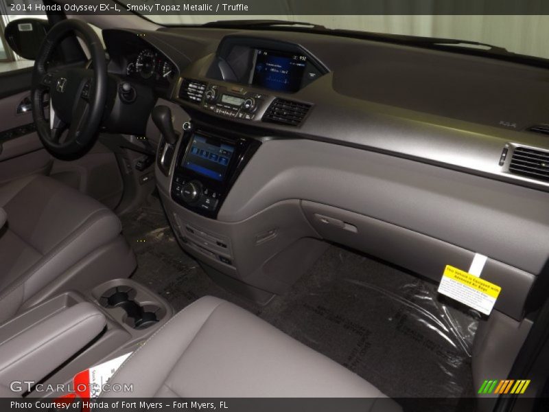 Smoky Topaz Metallic / Truffle 2014 Honda Odyssey EX-L