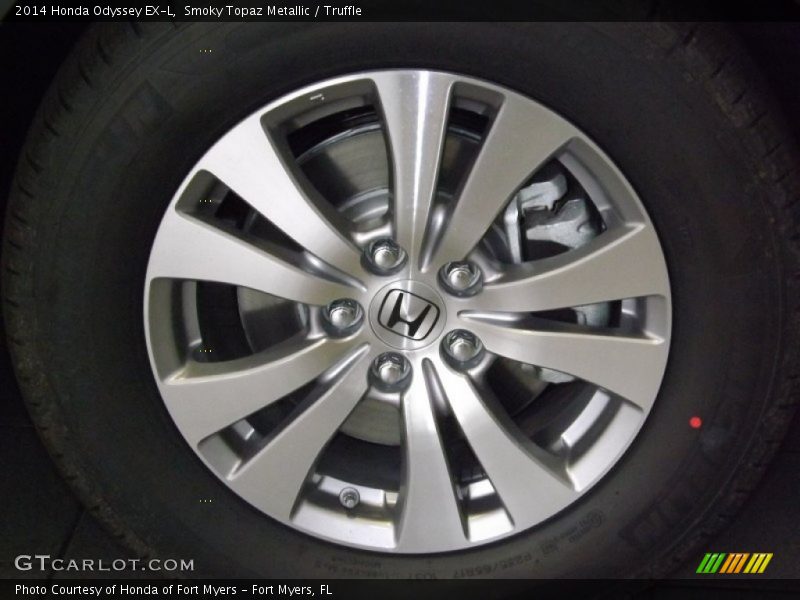 Smoky Topaz Metallic / Truffle 2014 Honda Odyssey EX-L