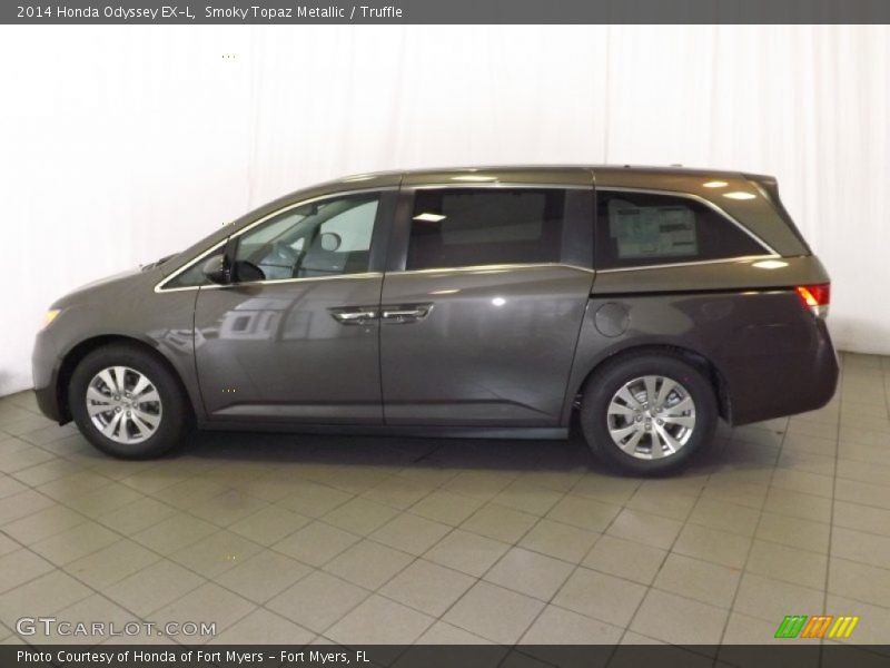 Smoky Topaz Metallic / Truffle 2014 Honda Odyssey EX-L