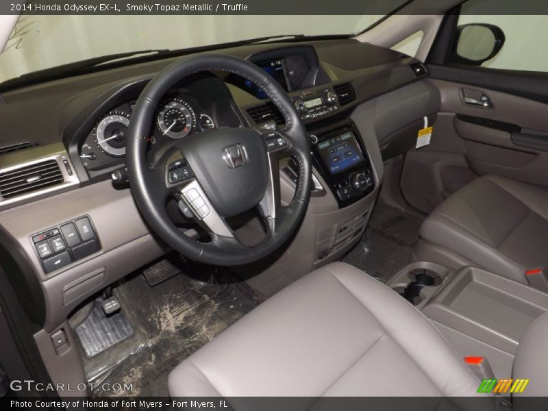 Smoky Topaz Metallic / Truffle 2014 Honda Odyssey EX-L