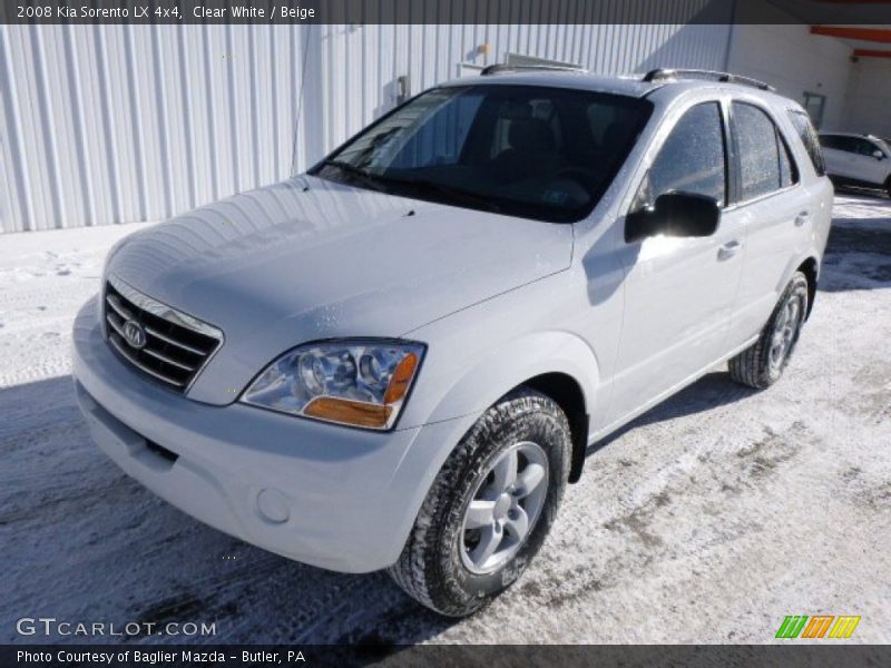 Clear White / Beige 2008 Kia Sorento LX 4x4