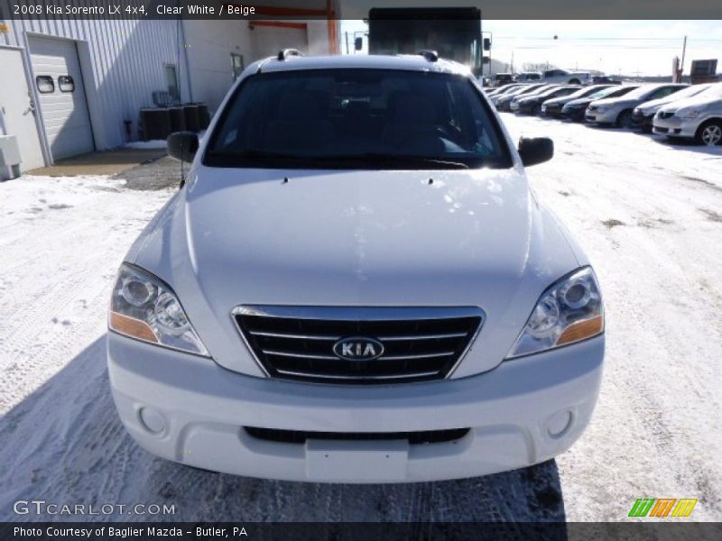 Clear White / Beige 2008 Kia Sorento LX 4x4