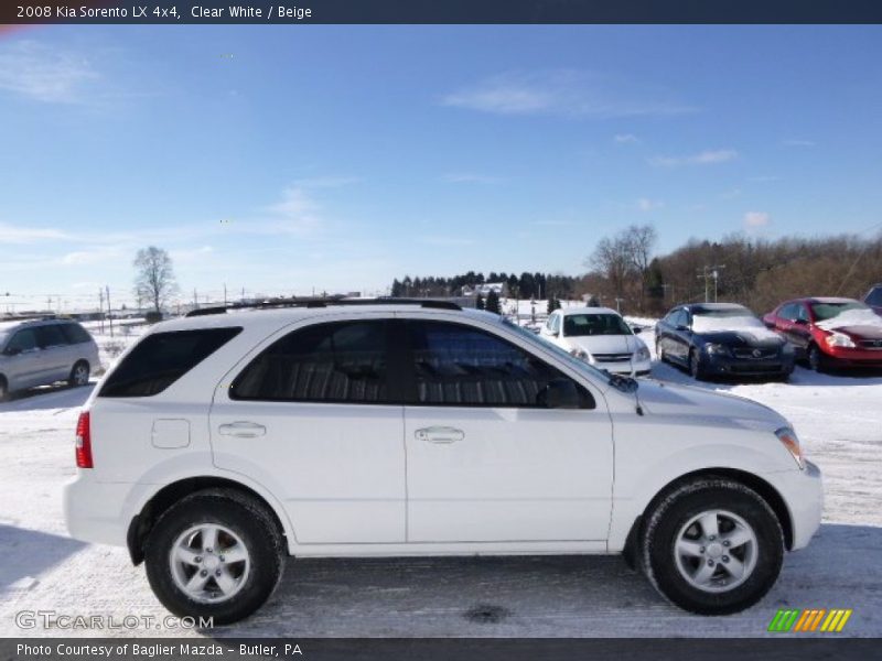 Clear White / Beige 2008 Kia Sorento LX 4x4