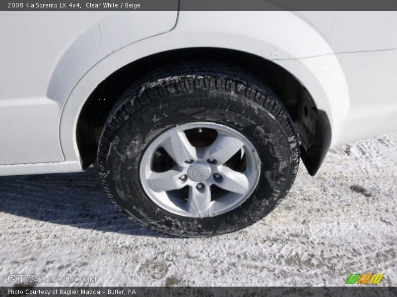 Clear White / Beige 2008 Kia Sorento LX 4x4