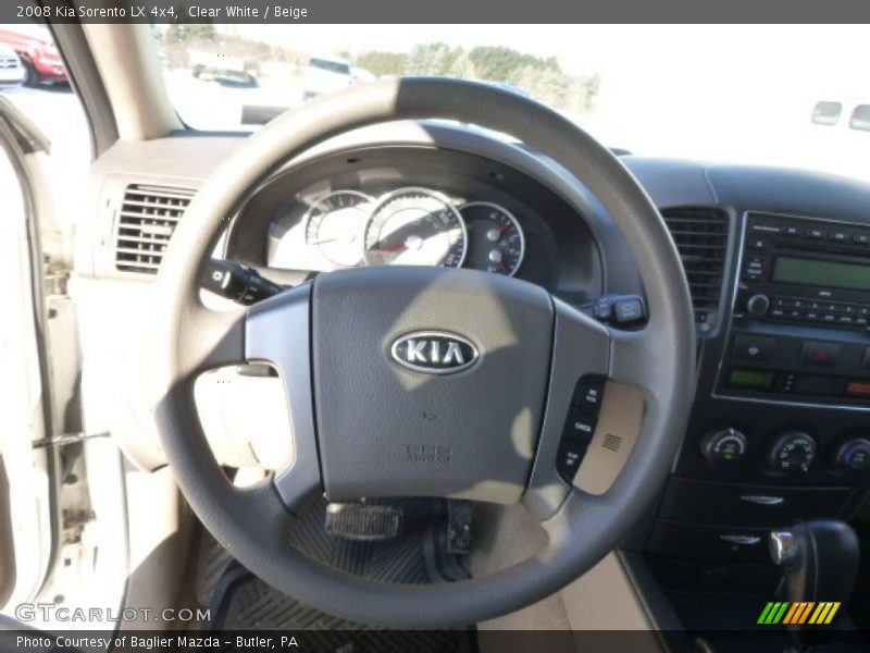 Clear White / Beige 2008 Kia Sorento LX 4x4