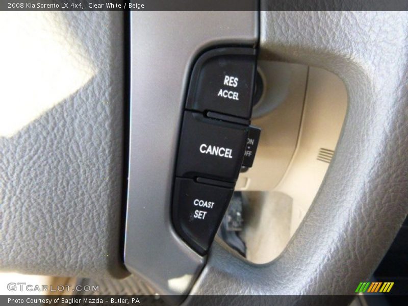 Clear White / Beige 2008 Kia Sorento LX 4x4