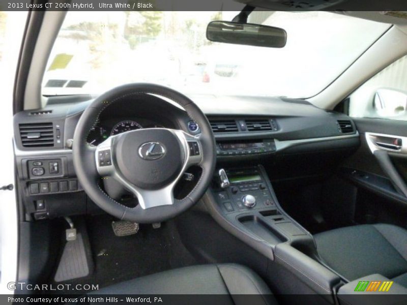 Ultra White / Black 2013 Lexus CT 200h Hybrid