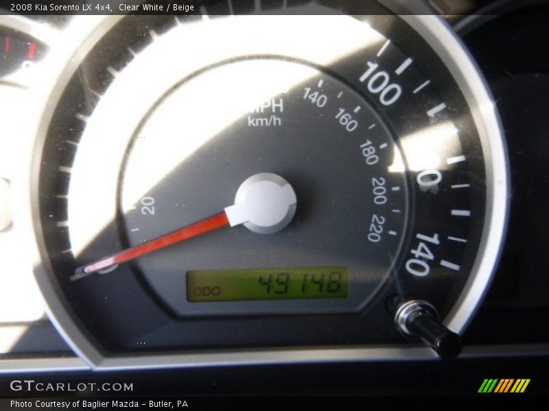 Clear White / Beige 2008 Kia Sorento LX 4x4