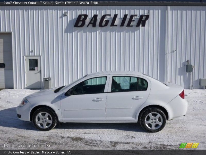 Summit White / Neutral Beige 2007 Chevrolet Cobalt LT Sedan