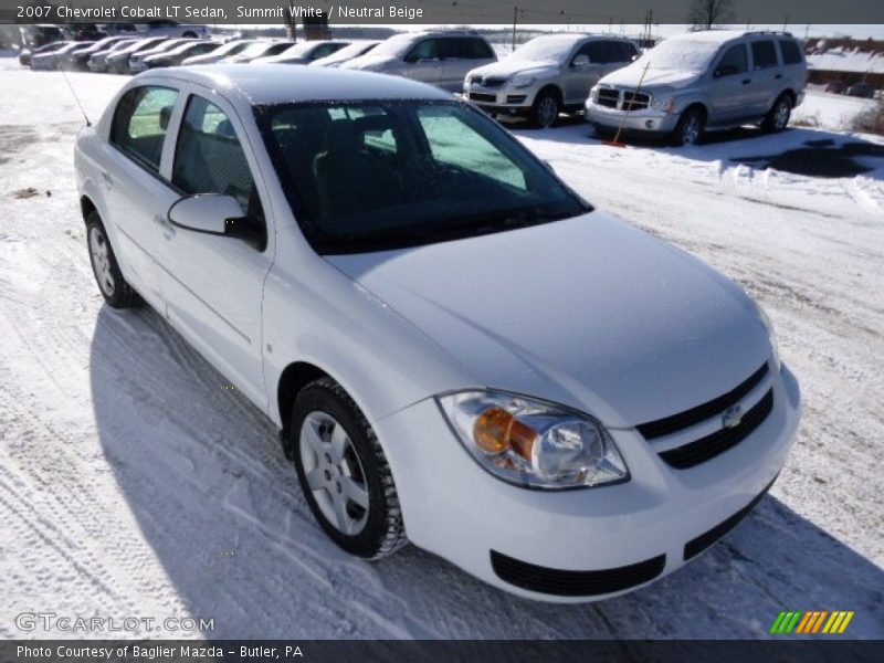 Summit White / Neutral Beige 2007 Chevrolet Cobalt LT Sedan