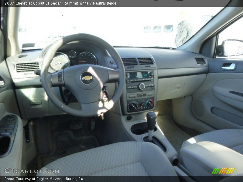 Summit White / Neutral Beige 2007 Chevrolet Cobalt LT Sedan