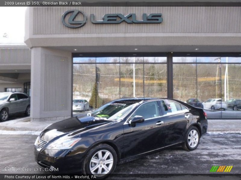 Obsidian Black / Black 2009 Lexus ES 350