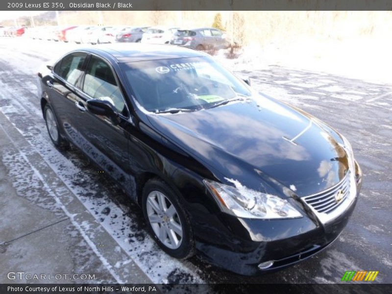 Obsidian Black / Black 2009 Lexus ES 350