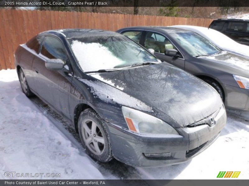 Graphite Pearl / Black 2005 Honda Accord EX-L Coupe