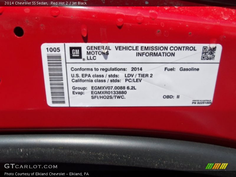 Red Hot 2 / Jet Black 2014 Chevrolet SS Sedan