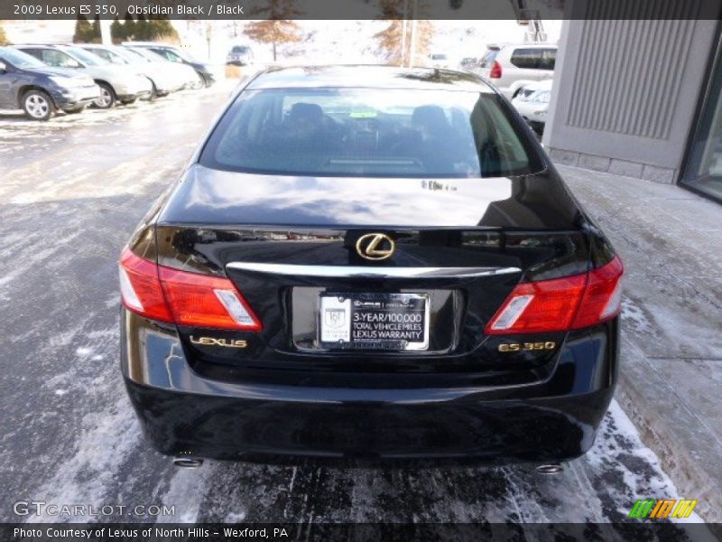 Obsidian Black / Black 2009 Lexus ES 350