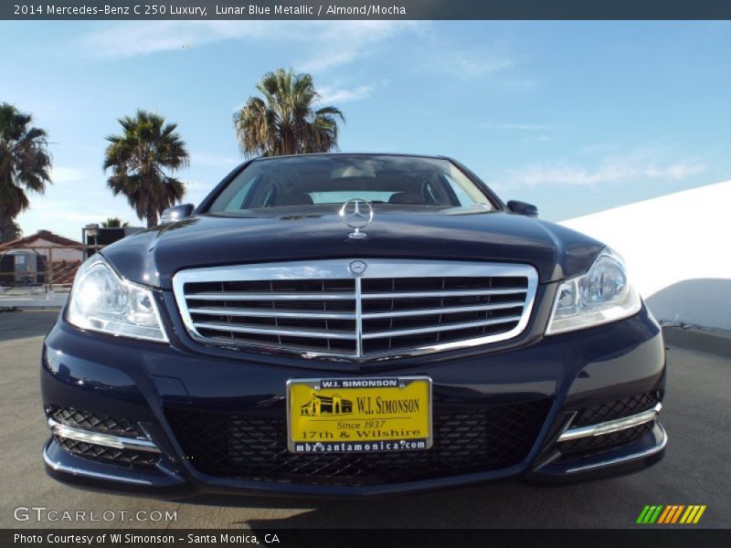 Lunar Blue Metallic / Almond/Mocha 2014 Mercedes-Benz C 250 Luxury